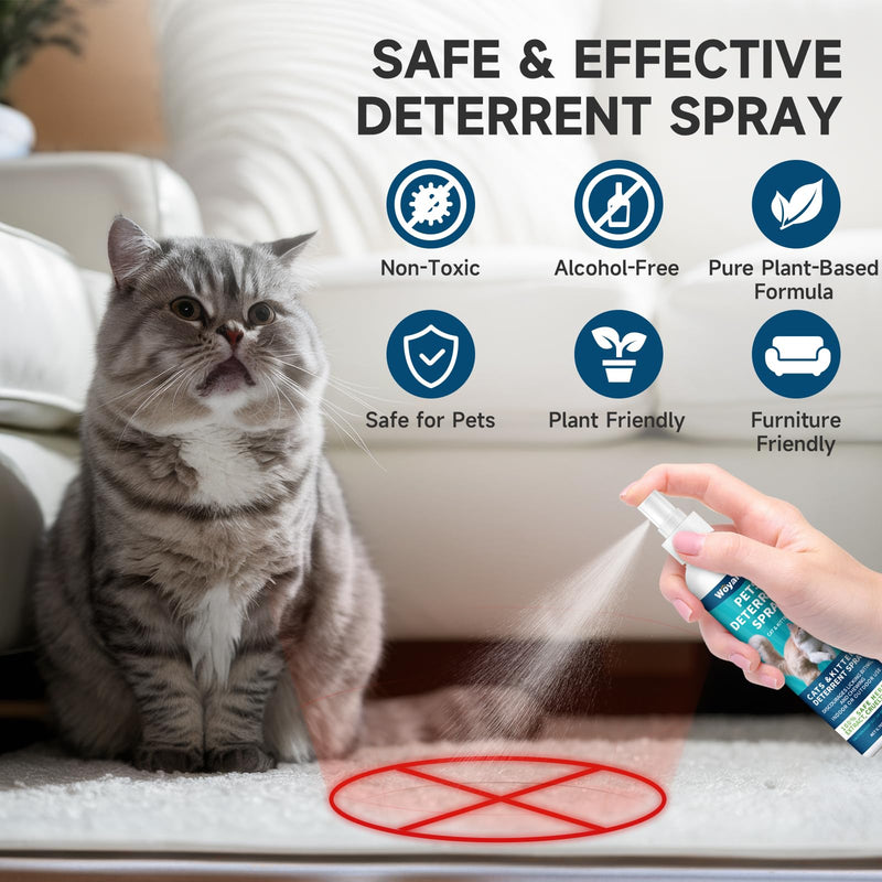 Cat Deterrent Spray, Dog and Cat Repellent Indoor & Outdoor, Cat Spray Deterrent for Scratching, Dog Deterrent Spray to Keep Pet Off Limits Areas, Protect Furniture, Sofa, Rug, Curtain, 200 ml - BeesActive Australia