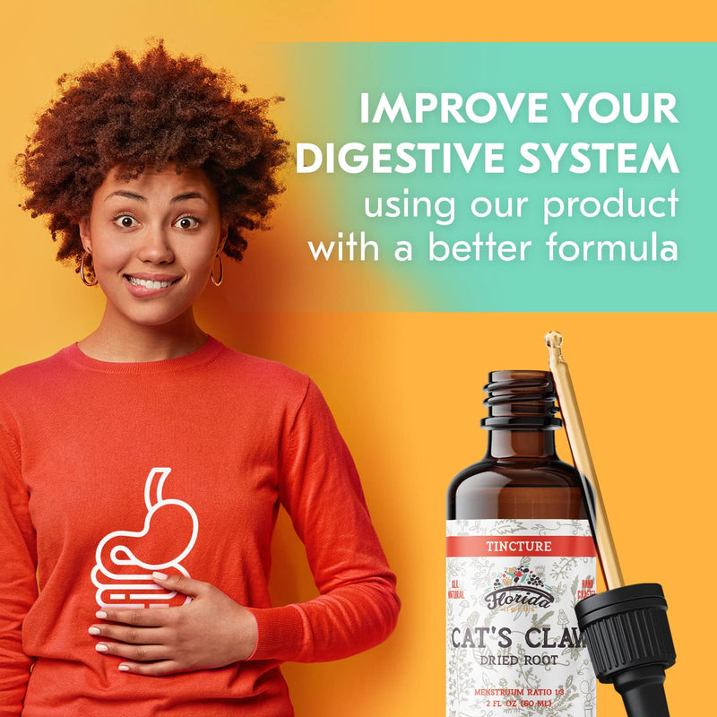 Cats Claw Tincture, Cat's Claw Extract Alcohol Free Herbal Supplement Drops, Liquid Natural Digestive Health, Joint Health, Vegan - Made in USA - 2 Fl Oz 2 Fl Oz (Pack of 1) - BeesActive Australia