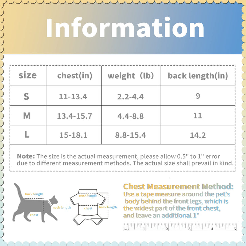 CGLRybO Cat Bodysuit After Surgery Castration Pet Medical Surgical Shirt Surgical Recovery Suits for Cats - BeesActive Australia