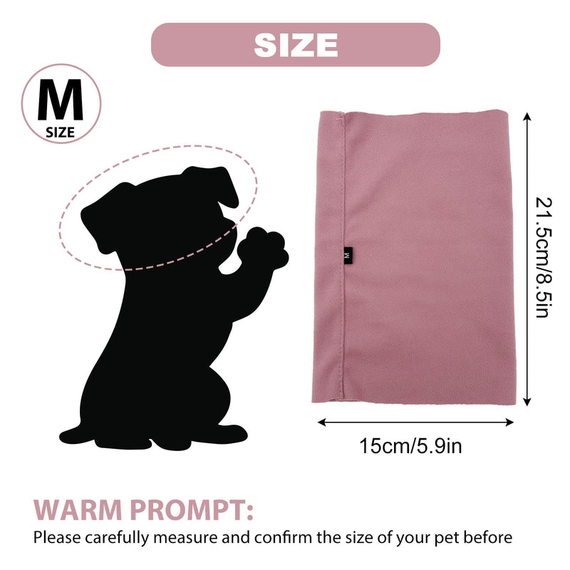 2 Pcs Dog Snood, Ear Protectors, Dog Calming Hood for Grooming and Bath Drying, Pet Ear Covers, Dogs Neck and Ears Warmer Headwear for Comfort, Pet Cats and Dogs Ear Protector, M (Pink) Pink