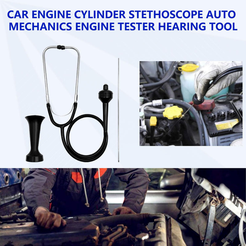 ZKTOOL Mechanics Stethoscope Kit - 3 Piece Automotive Diagnostic Tool with Extended Handle 3PC Mechanics Stethoscope - BeesActive Australia