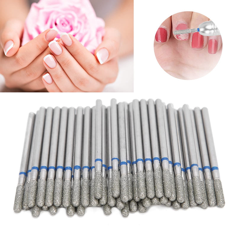 50pcs Portable Nail Drill Bits, Dead Skin Removal Nail Grinding Polishing Head Nail Polisher Accessory for Household, Nail Art Shop (M-41.25) - BeesActive Australia