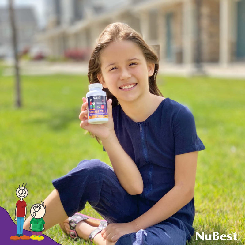 NuBest Tall | Support Bone Strength, Bone Health, Enhanced Immune and Whole Body Wellness with Calcium, Collagen, and Herbs for Ages 5+ & Teens | 60 Capsules | 1 Month Supply Authentic 60 Count (Pack of 1)