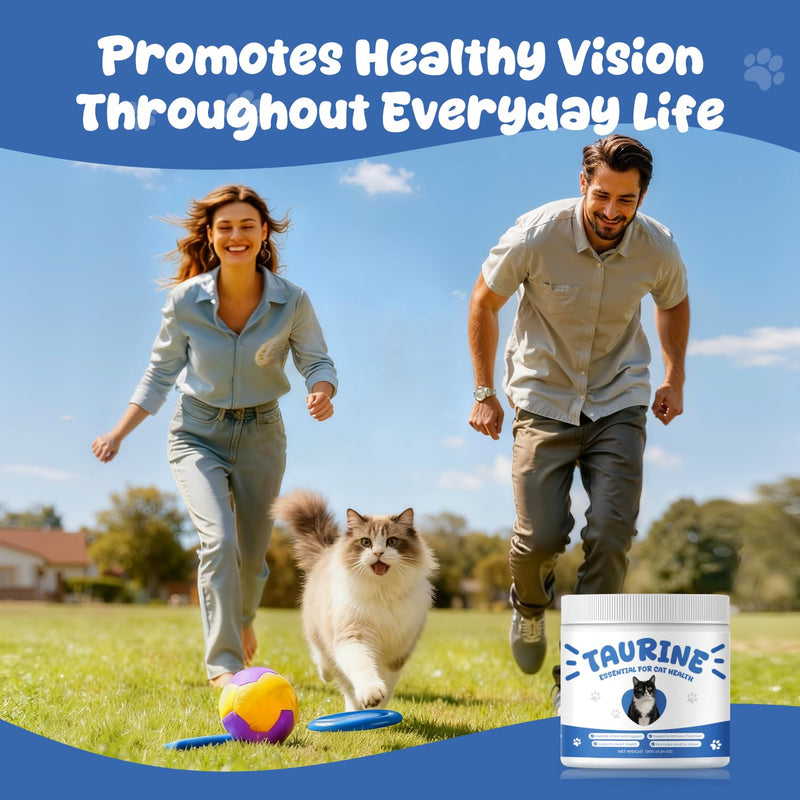 Taurine Powder Supplement for Cats, Essential Taurine Support for Heart Health, Vision & Immune Function, Daily Feline Nutrition Powder (120 g) 120 g