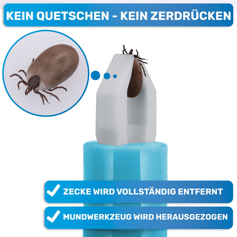 BluePet 2x automatic tick tweezers - reliable tick tweezers for dogs, cats, horses and people - perfect for every tick emergency kit 2x tick tweezers - BeesActive Australia