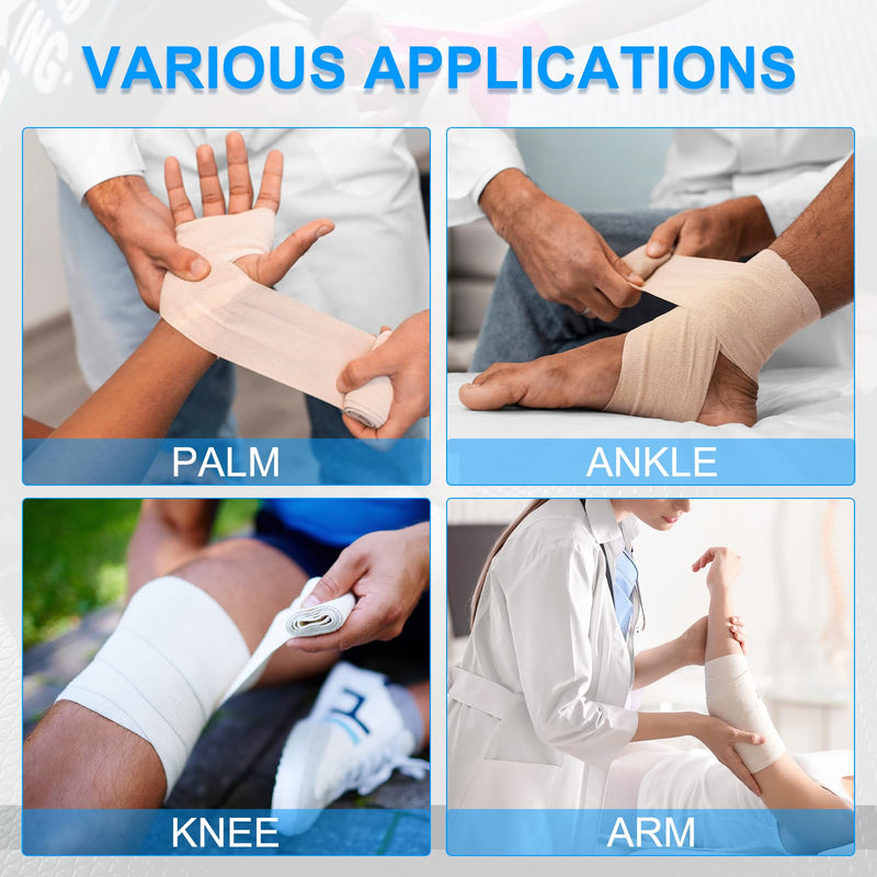 PATIKIL 2" x 177" Self Adhesive Bandage Wrap, 12 Pcs Elastic Self Breathable Self Adherent Wrap Tape for Stretch Athletic Sports Wrist Ankle Outdoor Tape, Bright Green - BeesActive Australia