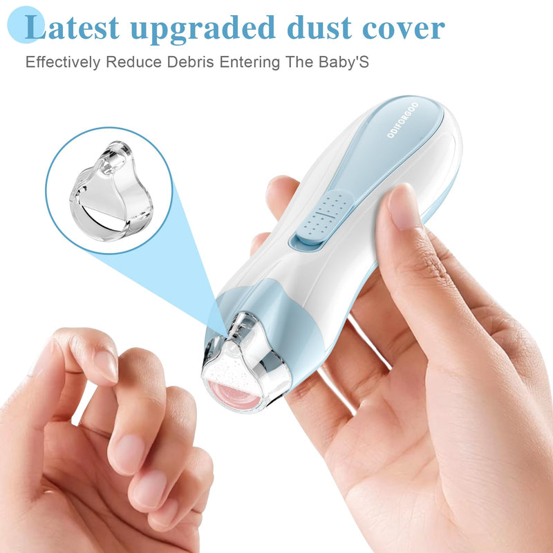 Baby Nail Trimmer Electric Baby Nail File,USB Charging 15 in 1 Nail Clippers kit with Dust Cover LED Light,Trim Buffer Kit for Newborn Infant Toddler or Adults Toes Fingernails CareÔºàBlueÔºâ Blue