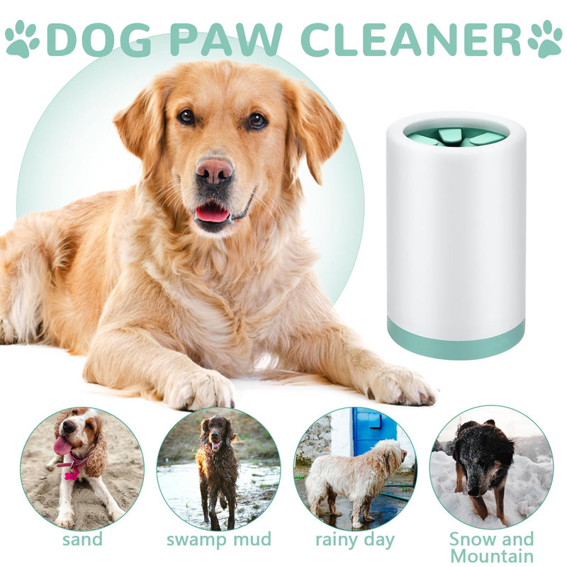 Paw Cleaner for Dogs, Removable Dog Paw Cleaner, Portable Dog Paw Cleaner, Portable Dog Paw Care with Soft Silicone Bristles Works for All Dog Sizes (Green) Green - BeesActive Australia