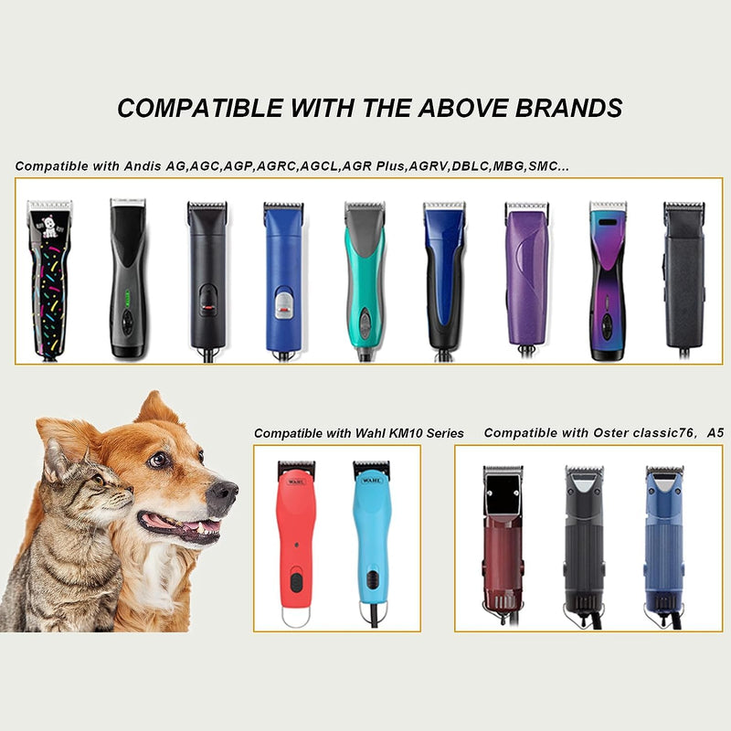 84# Detachable Pet Dog Grooming Blade, Compatible with Ainds, Oster A5, Wahl KM-10 and Other Series Clippers, Compatible with Andis Size: T84 3/32-Inch Cut Length, Chrome. Sliver 1Pack. 84# 3/32" 2.4mm|1Pack - BeesActive Australia