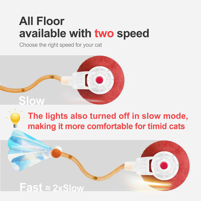 Interactive Cat Toys for Indoor Cats,The 3rd Generation Agile Moving Cat Ball with Elastic Mesh Tail,Automatic Cat/Kitten Toys for Bored Indoor Adult Cats,Motion Activated Orange - BeesActive Australia