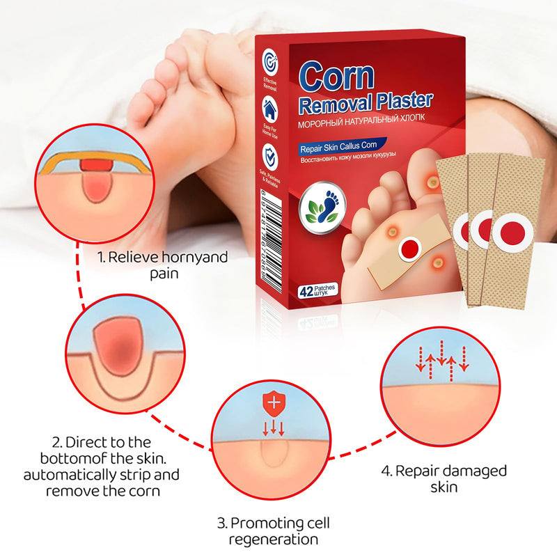 Corn and Callus Remover for Toes and Feet - Extra Strength 40% Salicylic Acid Nursing Pads-Formulated With a Safe Formula to Effectively Remove Corns and Calluses（42 Pack） - BeesActive Australia