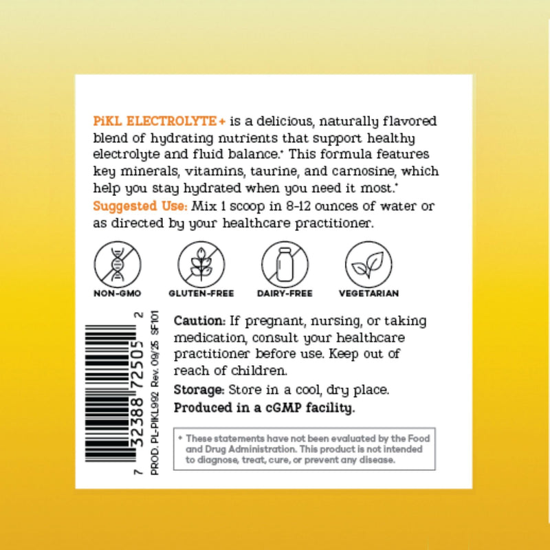 PiKL Nutrition Electrolyte Drink Mix for Pickleball | Magnesium & B-Vitamins | 0g Sugar | 30 Servings (Lemonade) Lemonade