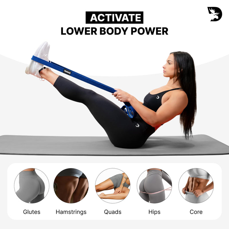 DMoose Fitness Fabric Resistance Bands for Full Body Exercises - Non-Slip Thick Cloth Stretch Band for Squats, Lunges & Bicep Curls - Long Resistance Bands for Working Out - Booty Band for Men & Women Long Bands (Pack of 3) V2 - BeesActive Australia