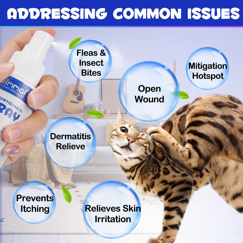 Anti Itch Spray for Dogs, Cats, Horses - Itch Remedies Relief Spray & Hot Spot, Bites, Scrapes, Irritated Skin for Dogs, Irritated Dry Itchy Skin - Pet Skin Care Treatment- 120ml / 4 oz