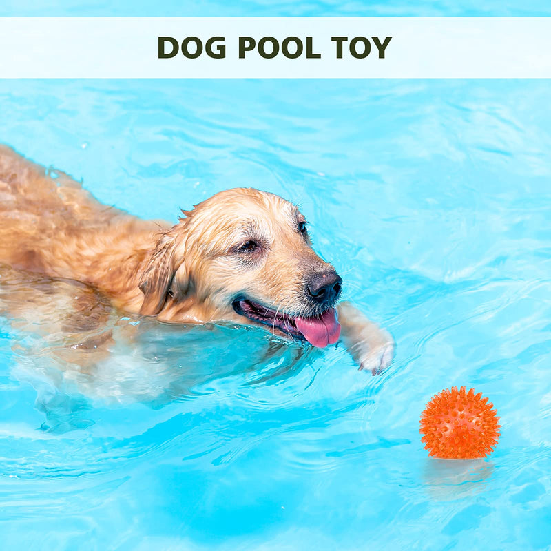 petizer 3 Pack 2.5” Squeaky Dog Toy Balls, Floating Dog Pool Balls, Spiky Dog Balls Water Toys, Durable Interactive Fetch Toys for Puppy, Dog Chew Toys for Teething (2.5", Small Dog) 2.5" (Small Dog) Blue+Orange+Green - BeesActive Australia