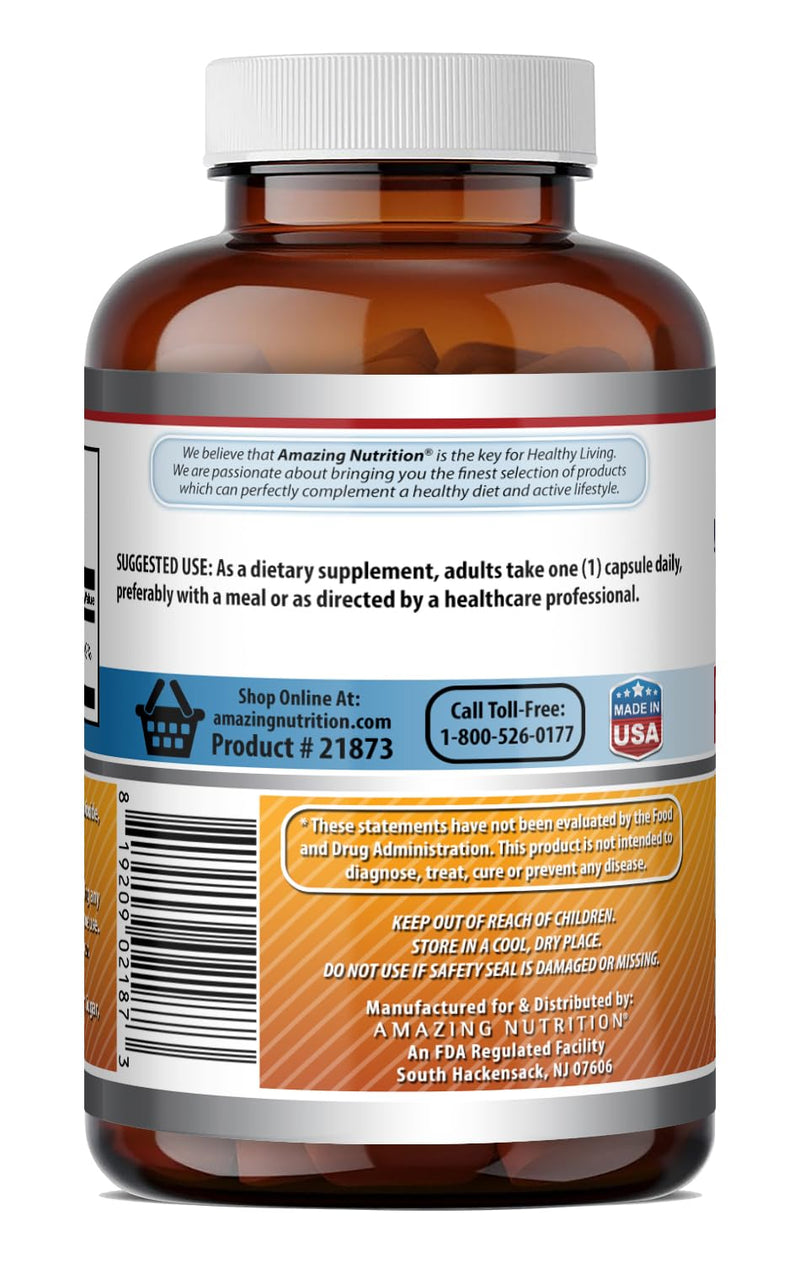 Amazing Formulas Riboflavin 400 mg Capsules | Vitamin B2 Supplement | Non-GMO | Gluten Free | Made in USA (240 Count) 240 Count