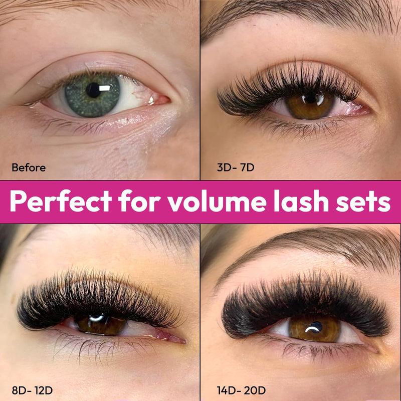 500 Promade Fans | 5D 0.07 Size 12mm Curl D | Eyesy Eyelash Extension Premade Lashes Volume Lash Extensions Pro Made Fans Eyelash Extensions Pestanas Pelo A Pelo False Eyelashes 5D 0.07 D 12 mm - BeesActive Australia