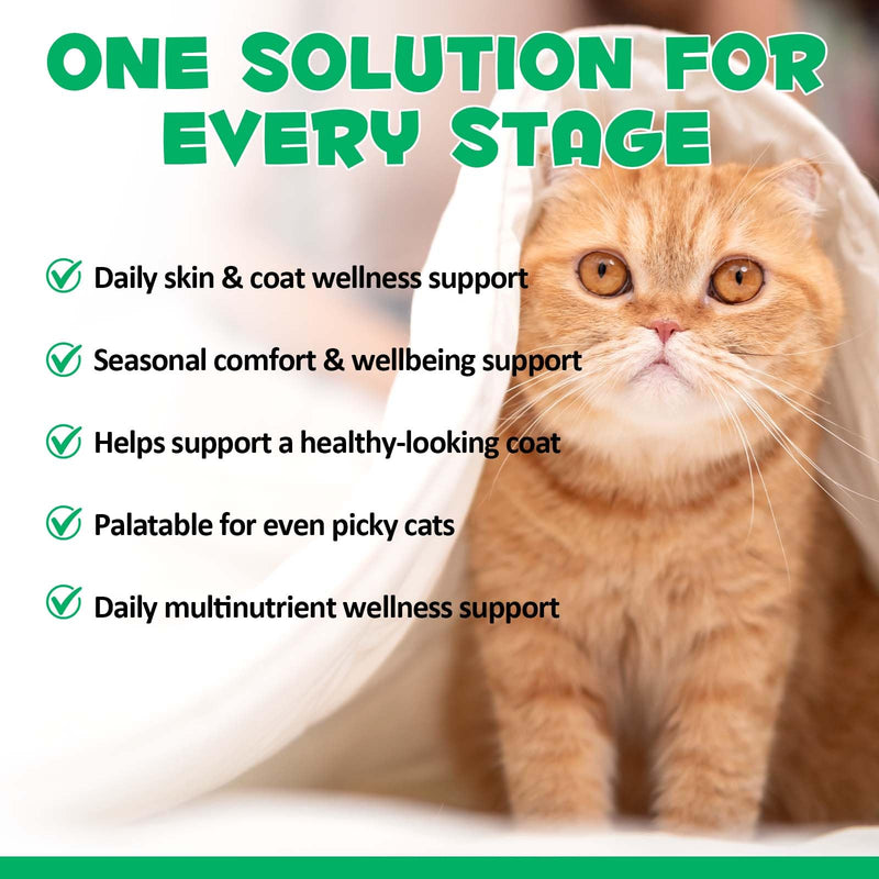 Specifically Formulated for Cats, Chewable Tablets for Cats & Kittens, Daily Support for Flea & Tick Defense, Immune Health & Gut Care, All Breeds & Ages, 30 Chewable Supplements