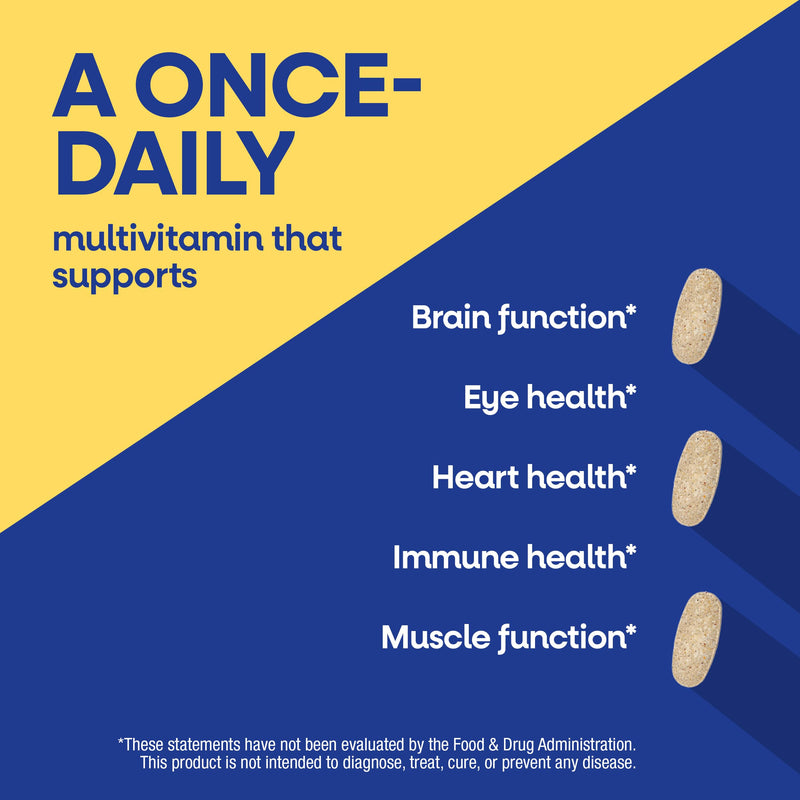 Nature's Way Alive! Men’s 50 Plus Multivitamin Complete Tablets, 130 ct | Daily Multivitamin for Men Over 50, Supports Cellular Energy Metabolism, Heart, Muscle & Eye Health*, High Potency Vitamins 130 Count (Pack of 1)