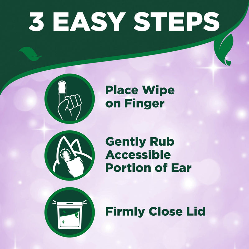 Vet's Best Ear Relief Finger Wipes | Ear Cleansing Finger Wipes for Dogs | Sooths & Deodorizes | 50 Disposable Wipes - BeesActive Australia