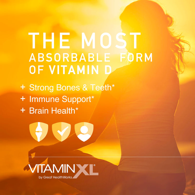 OmegaXL VitaminXL D3 High Potency Daily Vitamin D 5000 IU 30 Softgels | 125mcg, Immune Support Supplement, Promotes Healthy Muscle Function & Strong Bones, Non-GMO, Gluten-Free 30 Count (Pack of 1)