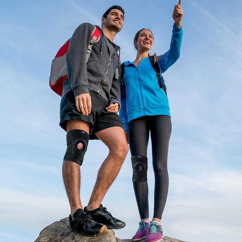 ABYON Knee Brace for Men & Women Meniscus Tear, Knee Support with Dual Side Stabilizers & Crossed Compression Straps for Knee Pain Relief, ACL, Arthritis and Post-Surgery Recovery - Please Check How To Size Video 2X-Large/3X-Large (Pack of 1) Black