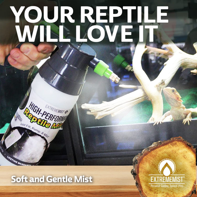 High-Performance Reptile Mister | Ultra-fine Amphibian Sprayer | Terrarium Humidity Fogger | Continuous Gentle Mister | Humidifier for Geckos, Chameleons, Turtles, & Lizards 20 oz - PawsPlanet Australia