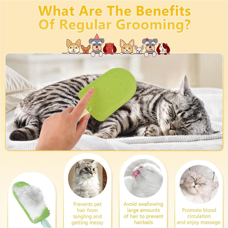Cat Tongue Comb, 2024 New Silicone Cat Tongue Brush, Cat Tongue Brush, For Indoor Cats Shedding Cat Brush For Long Haired Cats, Pet Grooming Brush, Easily Removes Fur Reducing Hairballs (2pcs) - BeesActive Australia