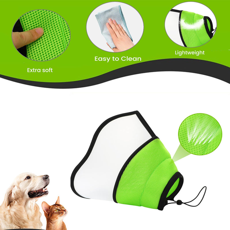 YUEMING Neck Brace Dog Leak Protection, Soft Protective Collar, Adjustable Recovery Collar, Elizabethan Neck Brace for Pets After Surgery Wounds Prevention of Bite Lick Wounds L (Neck circumference: 38-47 cm) - BeesActive Australia