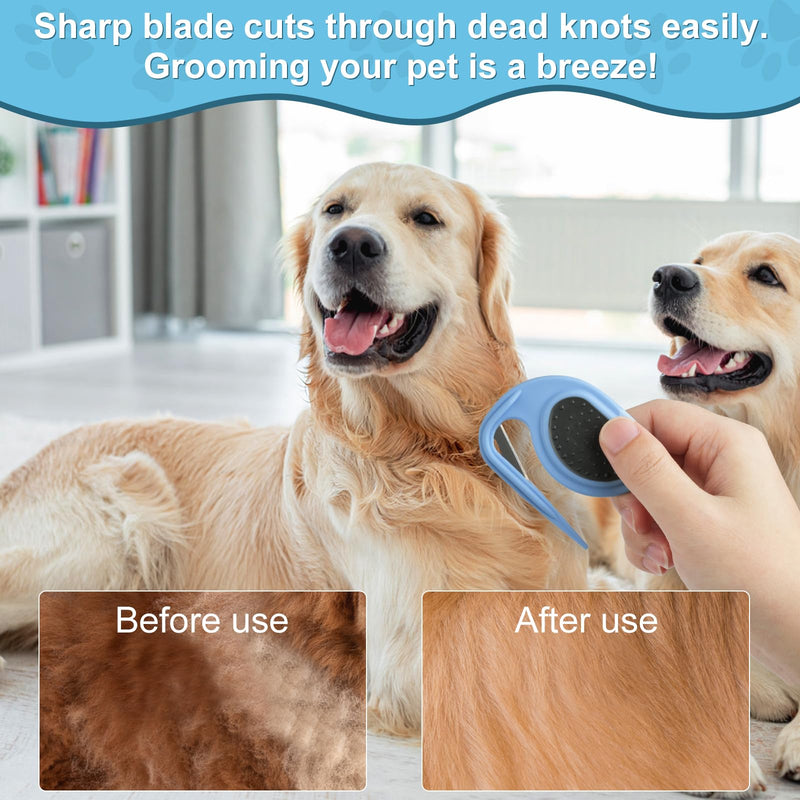 Adiwo Pet Knotting Comb, detangling knife cat with steel blade knot comb hair removal tool knot remover cat perfect for pets removes undercoat tangles with comb 1 piece - BeesActive Australia