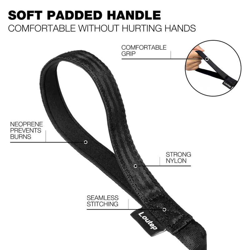 Dog Training Leash 15ft 20ft 30ft 50ft 100 feet - Extra Long Leash for Dogs with Padded Handle for Small Medium & Large Puppy Breed, Outdoor obedience, Agility Nylon Recall line Lead Black - BeesActive Australia