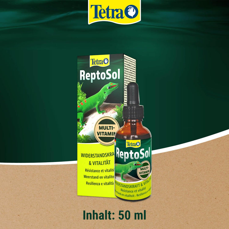 Tetra ReptoSol (high-quality liquid vitamin supplement food for all reptiles, multivitamin preparation, nutritional supplement increases resistance), 50 ml bottle - BeesActive Australia