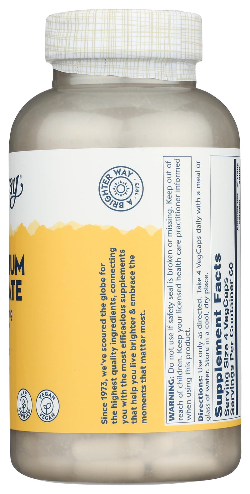 Solaray Calcium Citrate, 240 Caps, 0.75 Bottle