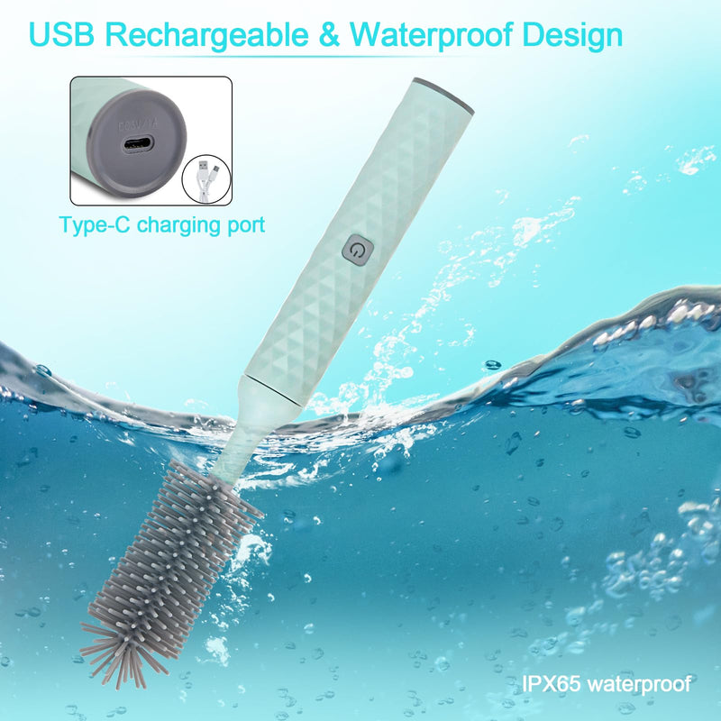 Electric Cleaning Brush Set 4 Piece Multi-Purpose Cleaner Brushes,360° high-Speed Rotation Cleaning,1500mAh,Waterproof IPX65,Perfect Household Cleaning Brushes(Blue) Blue - BeesActive Australia