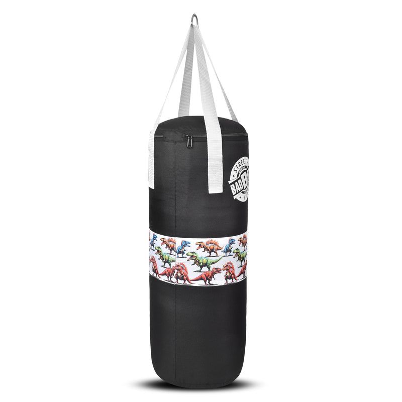 Punching Bag w/Boxing Gloves | Junior 2FT Punching Bag Set with Mount & Hanger | Youth Punching Bag with Free Boxing Gloves for Boxing Training MMA BJJ Muay Thai Workout Dinosaur Punching Bag Set 2FT Unfilled (Empty – Fill It Yourself)