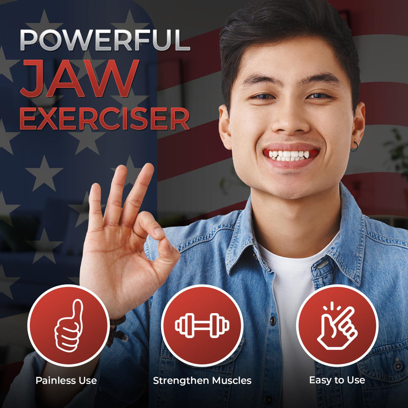 Jaw Exerciser for Men & Women Jawline Exerciser Set for Defined Jawline- Jaw Toner Device with 4 Resistance Levels. Army Design (Army) USA