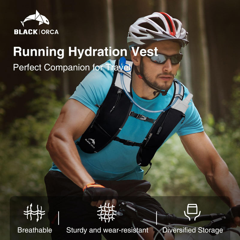 Running Vest for Women Men Hydration Vest with 2L Water Bladder Lightweight Reflective Runners Vest for Hiking, Cycling, Trail, Running, Marathons Medium
