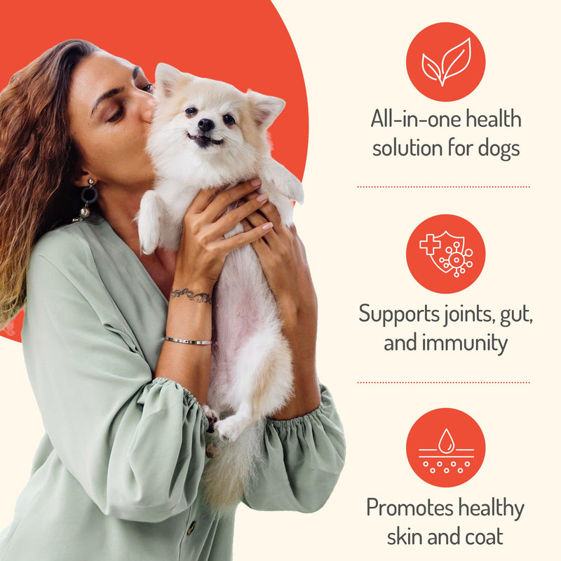 PureBlend Multivitamin Soft Chews for Dogs — Dog Vitamins with Glucosamine, Salmon Oil, Probiotics & CoQ10 — 120 Chews, Up to 4 Month Supply
