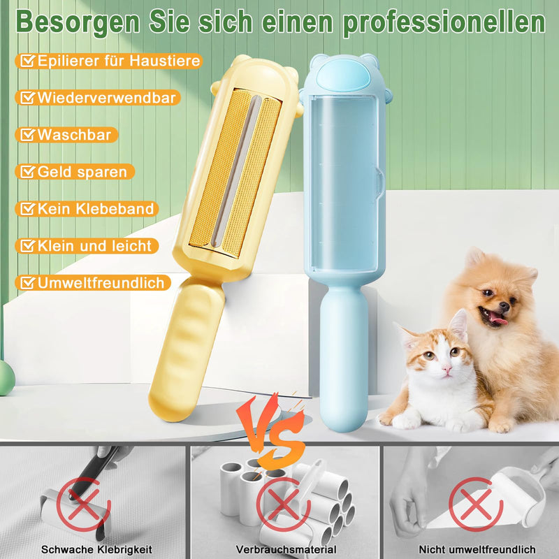 Pack of 2 lint roller, animal hair remover, lint roller, animal hair, dog hair removal, lint roller, lint roller, reusable lint roller, clothing, for lint brush on clothing, sofa - BeesActive Australia