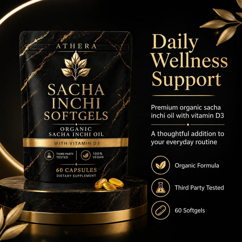 Athera Softgels | Organic Sacha Inchi Oil & Vitamin D3