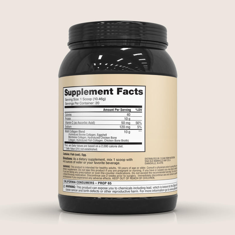 Iron Feather Collagen Powder | Unflavored | Multi-Collagen Protein with Vitamin C | Supports Joints, Tendons, Recovery, Skin, Hair and Nails | 10g Protein per Scoop | Clean and Functional Nutrition