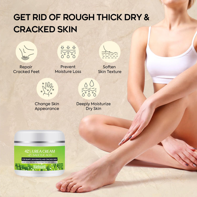 Urea Cream 42% Foot Cream Salicylic Acid 4 Oz, Upgraded Callus Remover For Feet, Knees& Elbows, Intensive Moisturizes & Softens Skin, Exfoliates Dead Skin - BeesActive Australia
