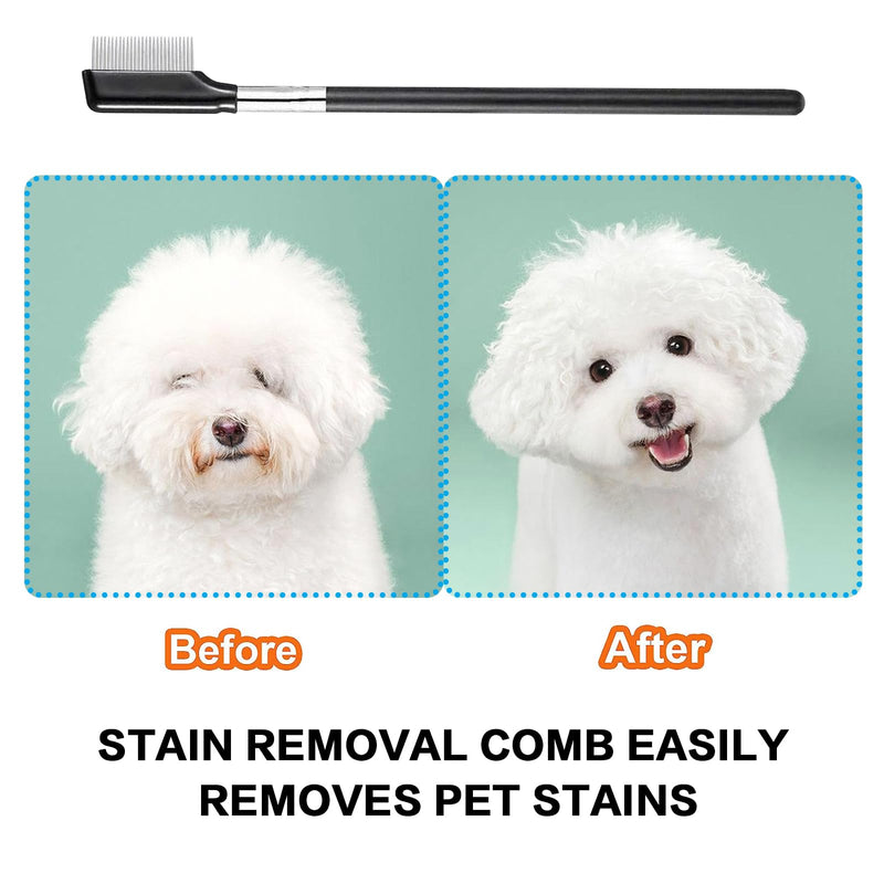 4 Pieces Dog Eye Combs Tear Stain Remover Combs Pet Grooming Comb,Flea Comb For Dogs And Cats Lice Comb,Used To Remove Knots Crust Mucus Floating Hair Tangle Dandruff And Fleas Lice Hair Stain rose red - BeesActive Australia