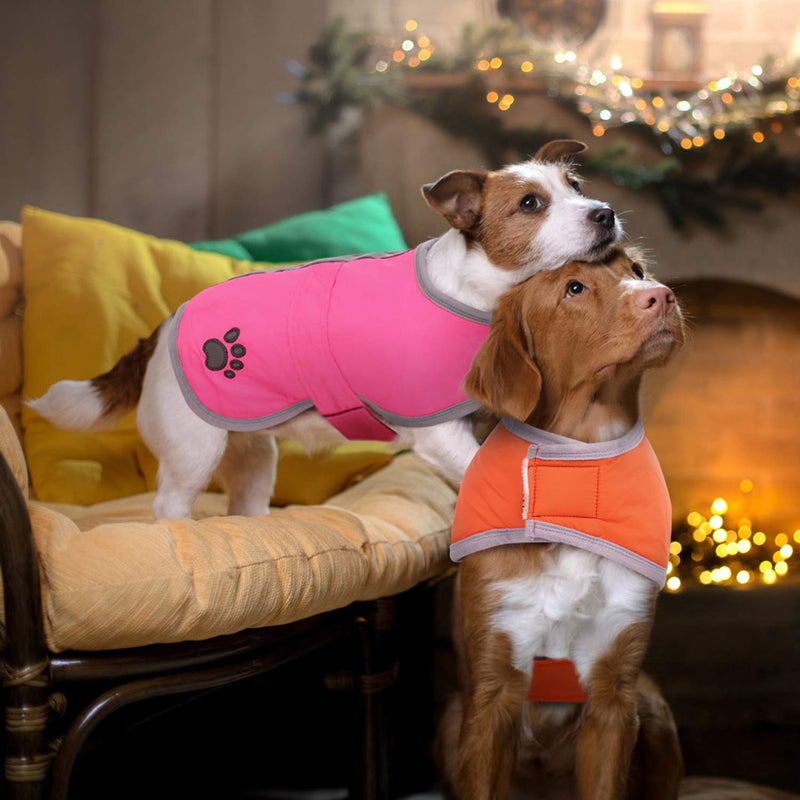 Queenmore Cold Weather Dog Coats Loft Reversible Winter Fleece Dog Vest Waterproof Pet Jacket Available in Extra Small, Small, Medium, Large Extra Large Sizes Pink - BeesActive Australia