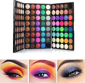 Makeup Palette Eyeshadow Ultra Pigmented, Afflano 3 in1 Professional Large Eye Shadow Pallet 72 Color,Matte Shimmer Natural Nude Earth+ Colorful Rainbow Bright Eye Tone+ Pressed Glitter Glow In Dark