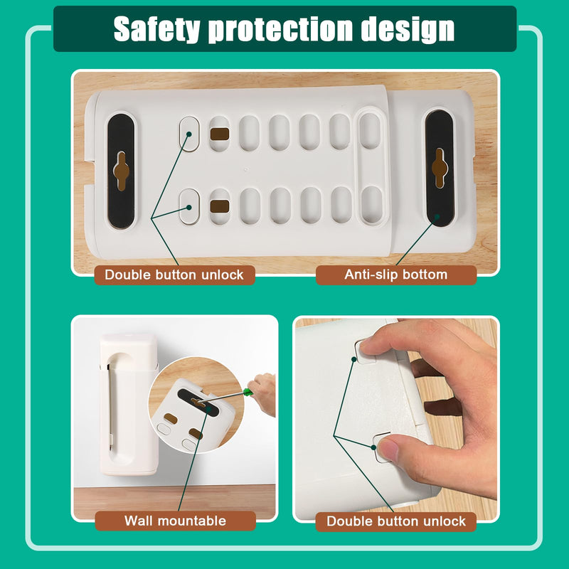 Improved Power Strip Cover Box(1 Pack) ‰∏®Outlet Covers Baby Proofing‰∏®Baby Safety Products‰∏®Adjustable Length Childproof Outlet Cover‰∏®Preventing Toddlers from Touching Sockets‰∏®Fits Most Sockets., White 1 Pack