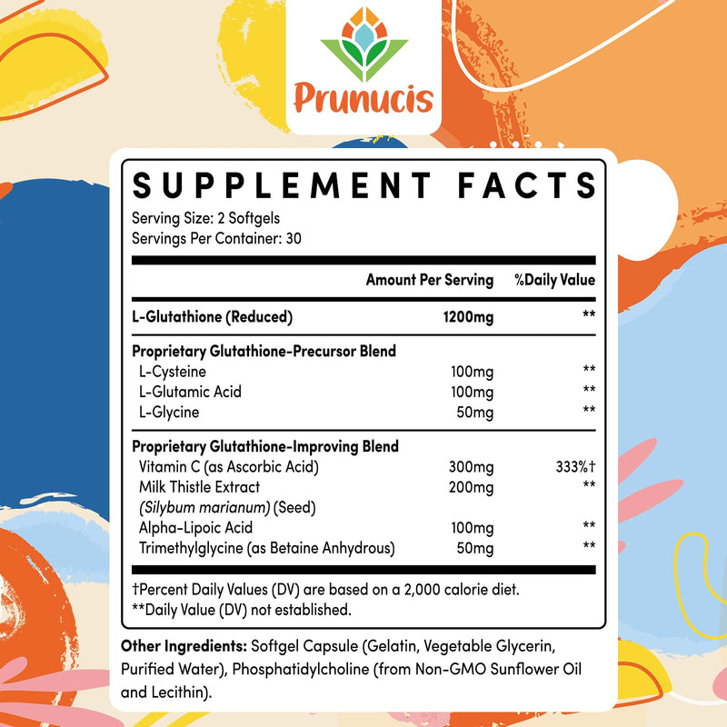 Liposomal Glutathione, with Vitamin C, Milk Thistle & Alpha-Lipoic Acid, Master Antioxidants, Pure Reduced L-Glutathione - Immune System, Energy, High Absorption, 240 Softgels 60 Count (Pack of 4)