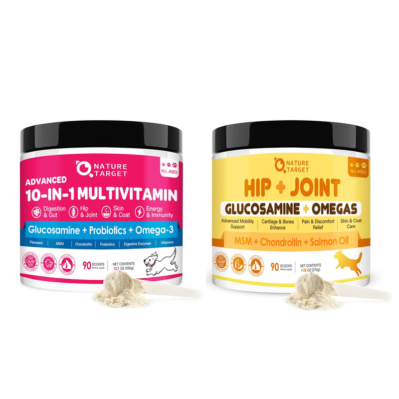 NATURE TARGET Glucosamine for Dogs Powder, Dog Vitamins Powder