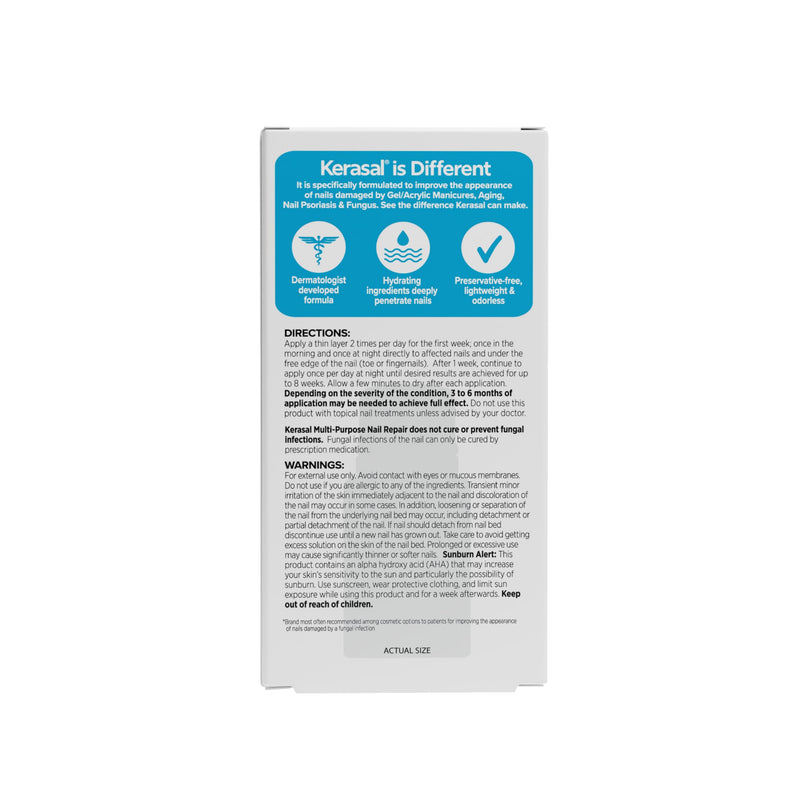 Kerasal Multi-Purpose Nail Repair, Nail Solution for Discolored and Damaged Nails, 0.43 fl oz 0.43 Fl Oz (Pack of 1)