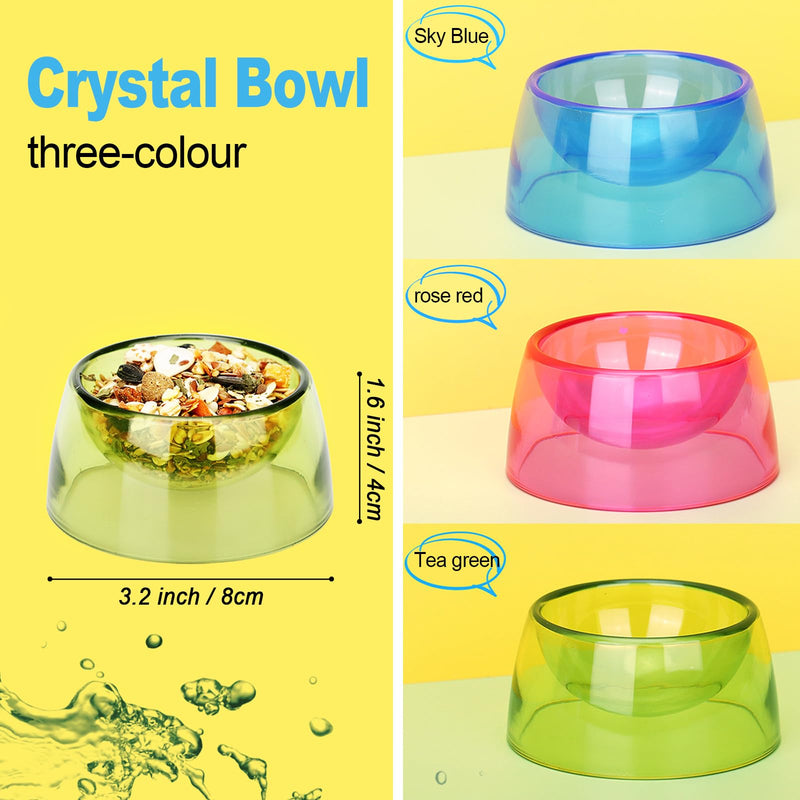 Hamster Food Bowl,Small Animals Food Water Bowl,Water Feeder Container, Hamster Bowls Dwarf Hamster Food Bowl,Hamster Feeding Bowl for Dwarf Hamsters,Mice,Small Animals 3pcs - BeesActive Australia